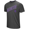 Northwestern University Wildcats Colosseum Men's Charcoal The Show S/S T-Shirt with Stylized N Design