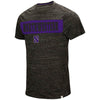 Northwestern University Wildcats Colosseum Men's Black / Purple Meat S/S T-Shirt with Stylized N Design