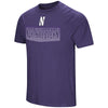 Northwestern University Wildcats Colosseum Men's Heather Purple Men's Electricity S/S T-Shirt with Stylized N Design
