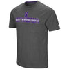 Northwestern University Wildcats Colosseum Men's Heather Charcoal Men's Medula Oblongata S/S T-Shirt with Stylized N Design
