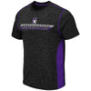 Northwestern University Wildcats Colosseum Men's Black/Purple Pop Color Tonga S/S T-Shirt with N-Cat Design