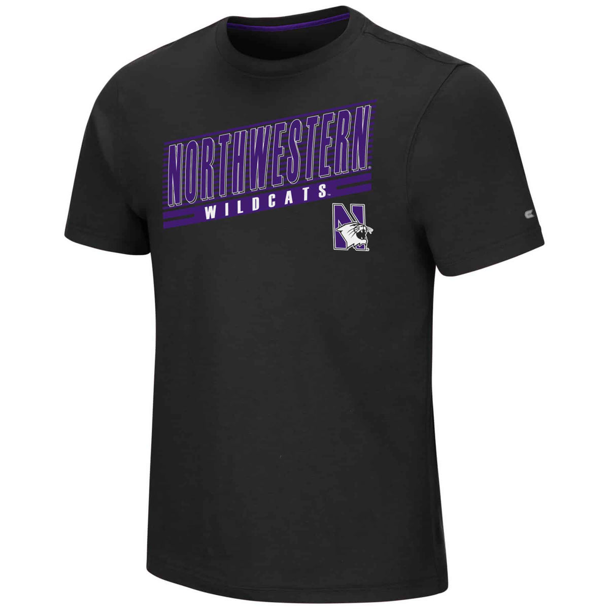 Northwestern University Wildcats Colosseum Men's Black Pawnee S/S Tee