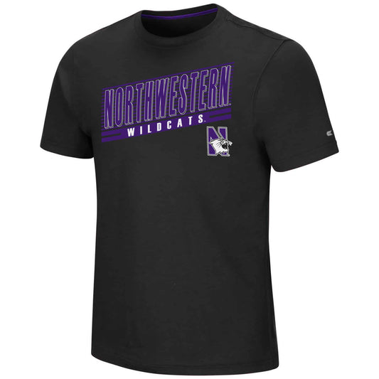 Northwestern University Wildcats Colosseum Men's Black Pawnee S/S Tee