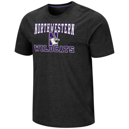 Northwestern University Wildcats Colosseum Men's Black Swanson S/S Tee