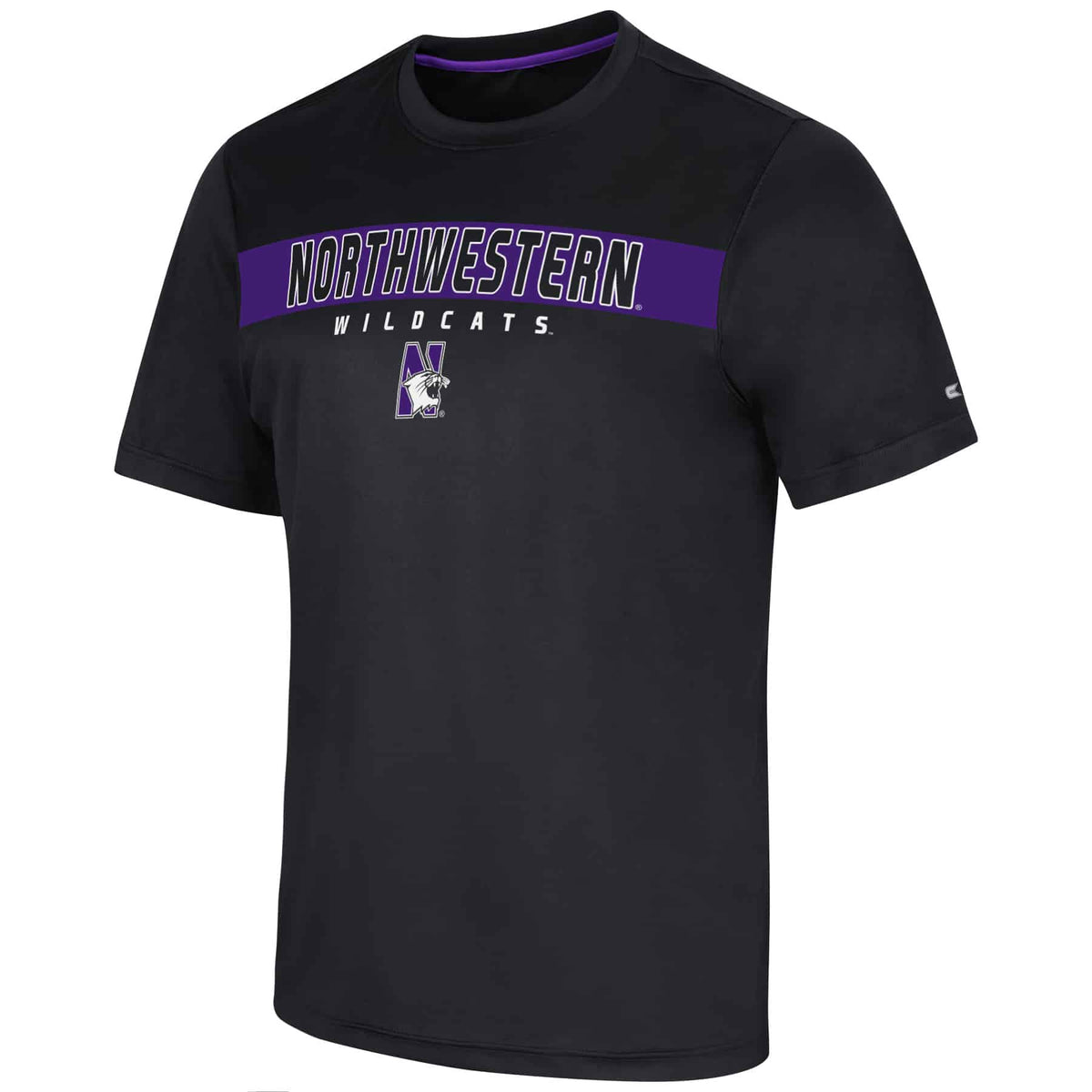 Northwestern University Wildcats Colosseum Men's Black Mosbius S/S Tee