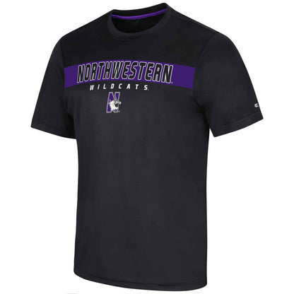 Northwestern University Wildcats Colosseum Men's Black Mosbius S/S Tee