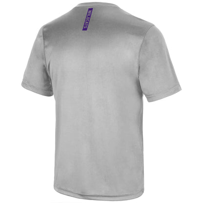 Northwestern University Wildcats Colosseum Men's Gray Mosbius S/S Tee Backside