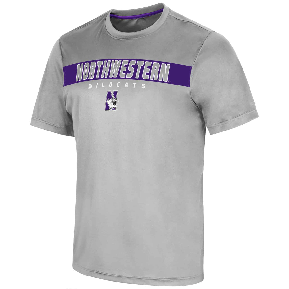 Northwestern University Wildcats Colosseum Men's Gray Mosbius S/S Tee
