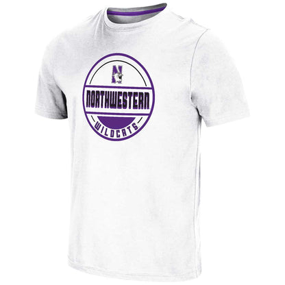 Northwestern University Wildcats Colosseum Men's White Hungus S/S Tee