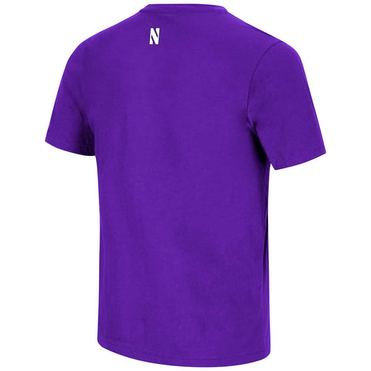 Northwestern University Wildcats Colosseum Men's Purple Hungus S/S Tee-Back Side
