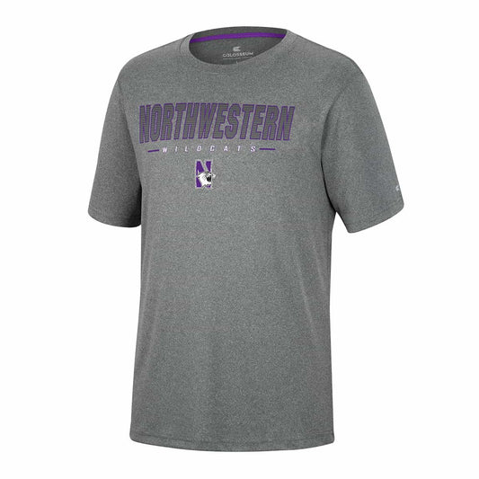 Northwestern University Wildcats Colosseum Men's High Pressure S/S Tee