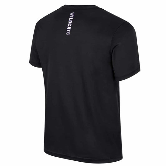 Northwestern University Wildcats Colosseum Men's Black Stan S/S Tee - Back Side