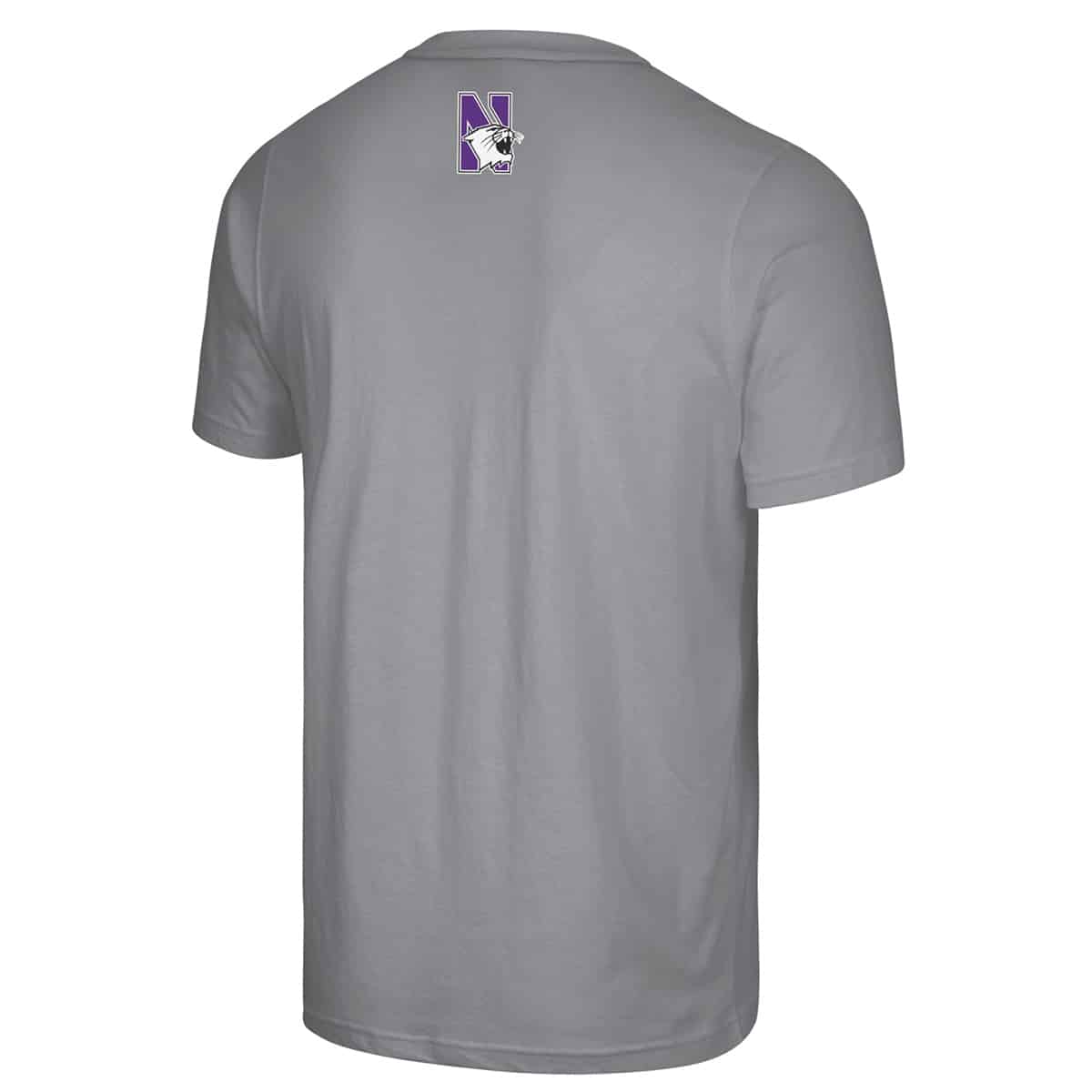 Northwestern University Wildcats Colosseum Men's Black/Purple Crane S/S Tee - Back Side