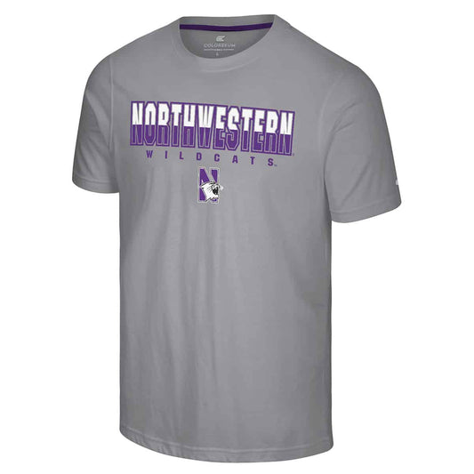 Northwestern University Wildcats Colosseum Men's White/Purple Crane S/S Tee
