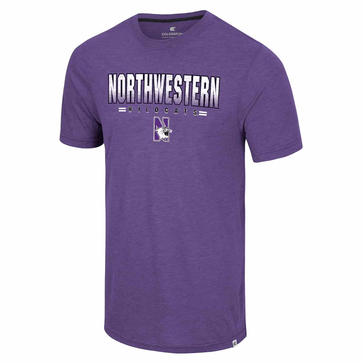 Northwestern University Wildcats Colosseum Men's Purple Ticking Like This S/S Tee