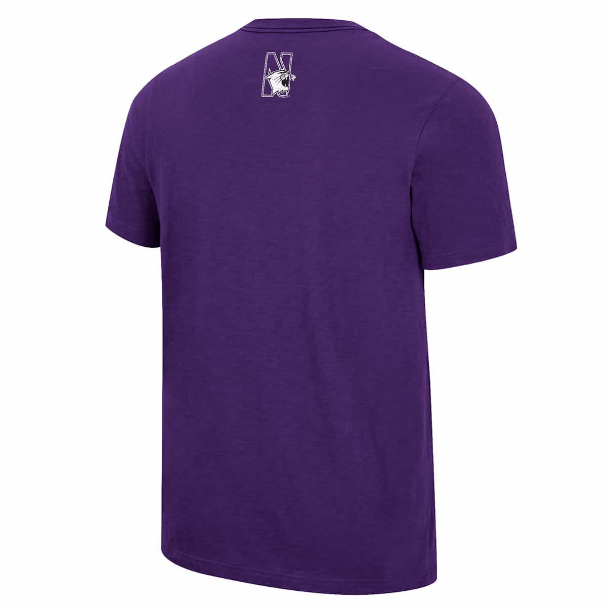 Northwestern University Wildcats Colosseum Men's Purple Objection! S/S Tee - Back Side