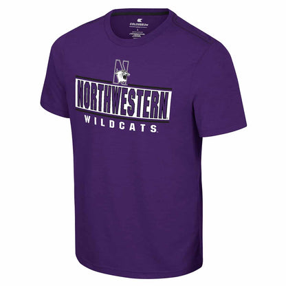Northwestern University Wildcats Colosseum Men's Purple No Problemo S/S Tee