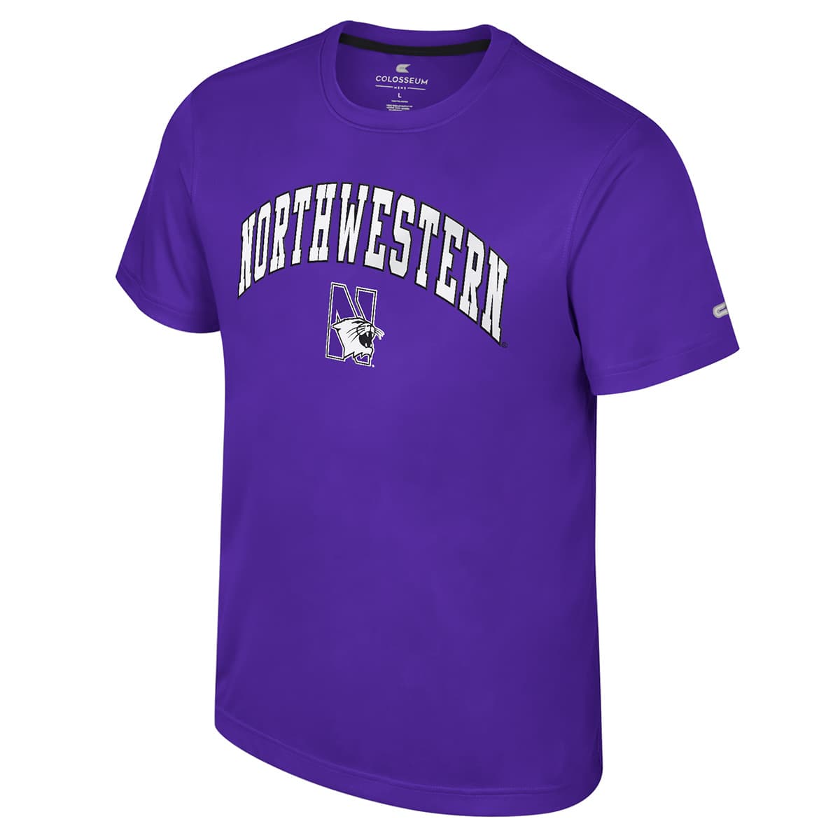 Northwestern University Wildcats Colosseum Men's Snell Purple S/S Poly Tee