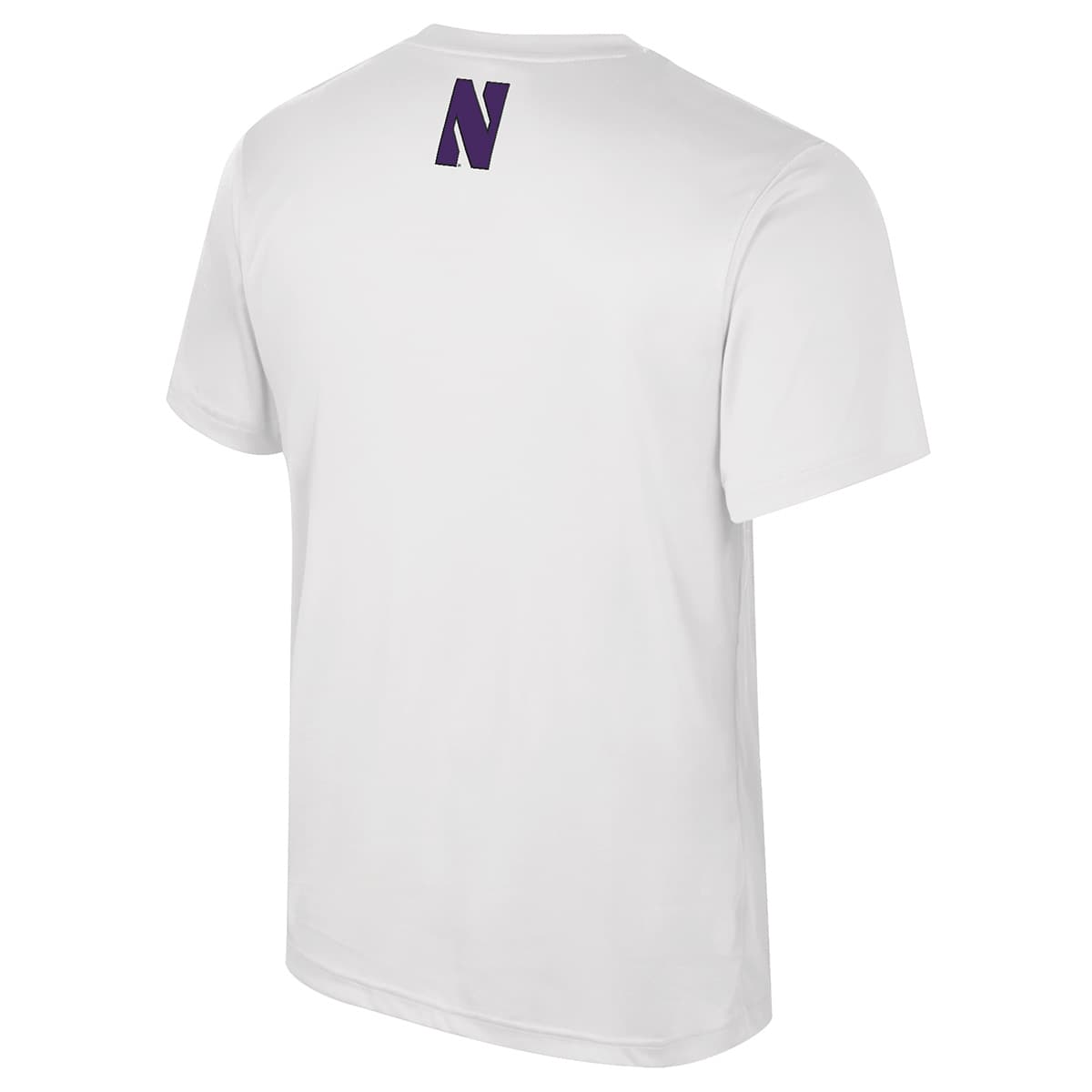Northwestern University Wildcats Colosseum Men's Snell White S/S Poly Tee-Back