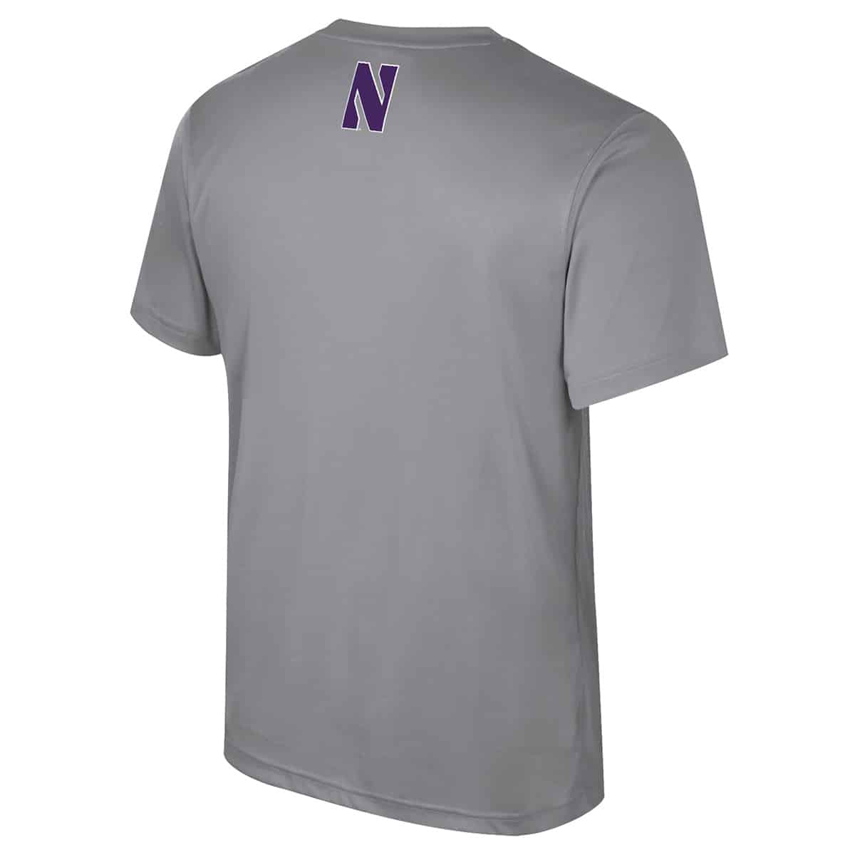 Northwestern University Wildcats Colosseum Men's Snell Gray S/S Poly Tee-Back