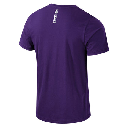 Northwestern University Wildcats Colosseum Men's Russ Purple S/S Active Blend Tee -Back