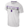 Northwestern University Wildcats Colosseum Men's Russ White S/S Active Blend Tee