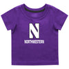 Northwestern University Wildcats Colosseum Infant Boys Purple S/S T-Shirt with Stylized N Over Northwestern