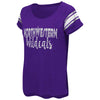 Northwestern University Wildcats Colosseum Ladies Purple Karate Cuffed Raglan S/S T-Shirt