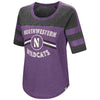 Northwestern University Wildcats Colosseum Ladies Purple Big Sweet Dollars S/S T-Shirt with Stylized N Design