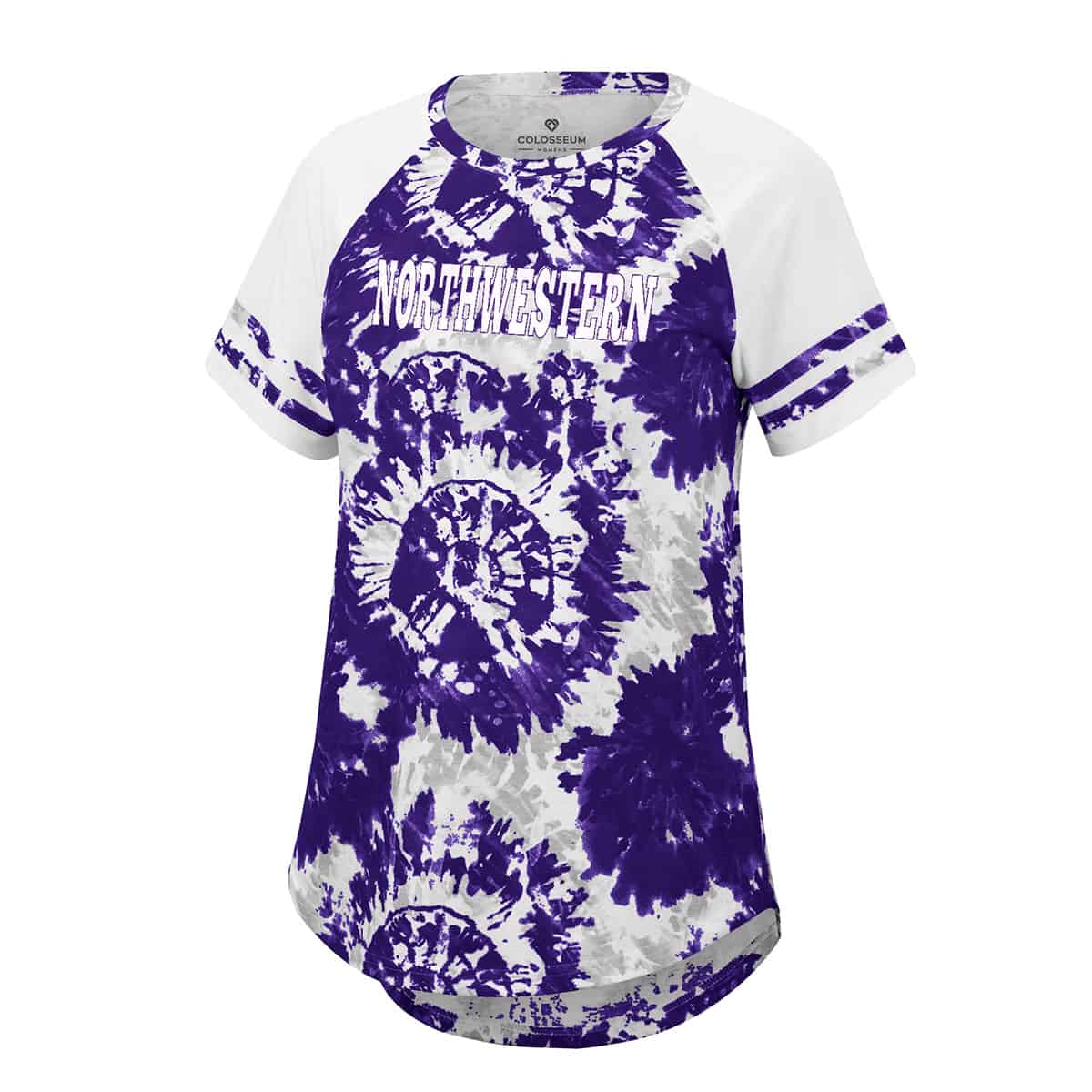 Northwestern University Wildcats Colosseum Ladie's Annie Oversized Raglan S/S Tee