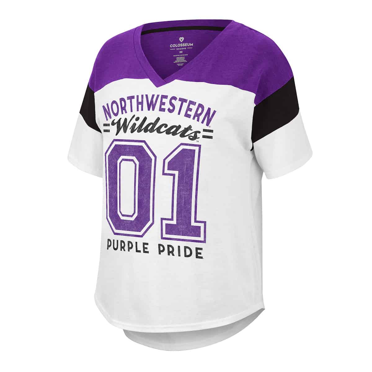 Northwestern University Wildcats Colosseum Ladies Miranda Oversize S/S Tee
