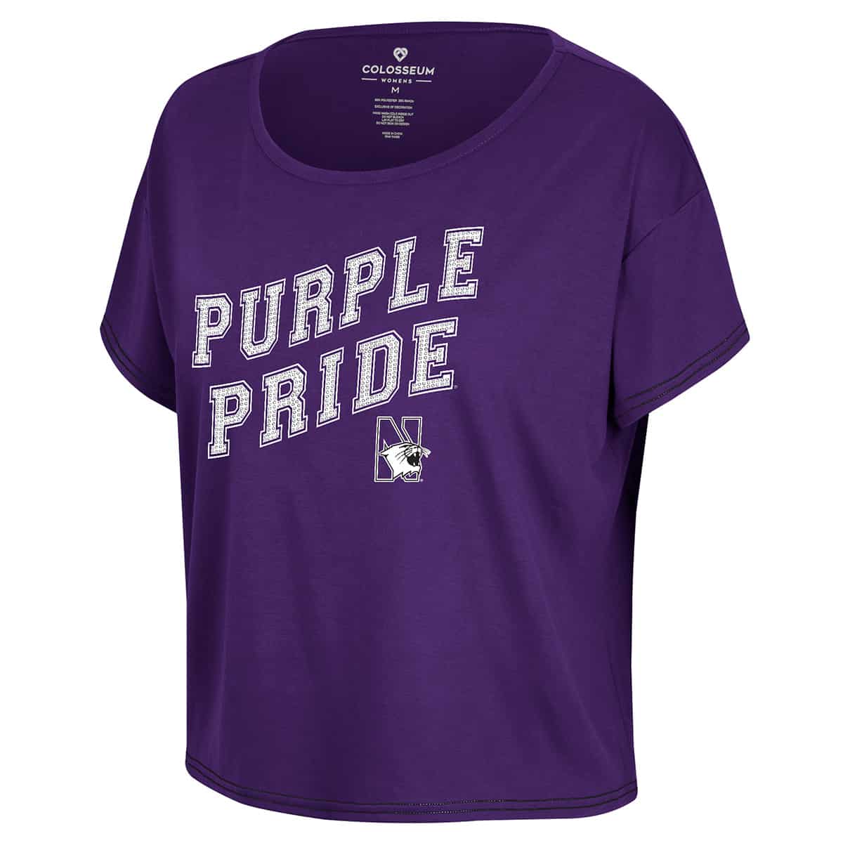 Northwestern University Wildcats Colosseum Ladies Frost Yourself Dolman Tee
