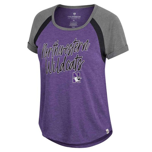 Northwestern University Wildcats Colosseum Ladies Calling My Bluff S/S Tee