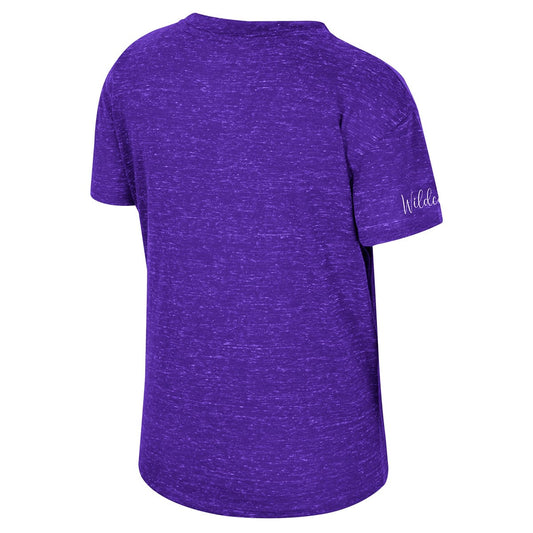 Northwestern University Wildcats Colosseum Ladies Finalist Tie Front Tee - Back Side