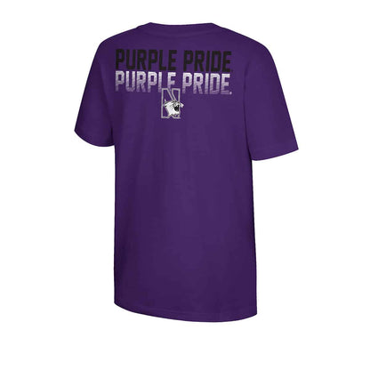 Northwestern University Wildcats  Colosseum Youth Boys Newfoundland S/S Tee - Back Side