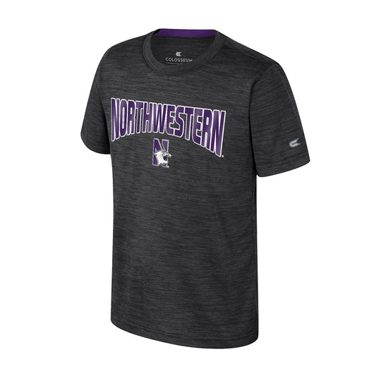 Northwestern University Wildcats Colosseum Youth Rylos Black S/S Tee