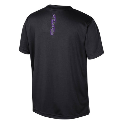 Northwestern University Wildcats Colosseum Youth Armada Black S/S Tee -Back