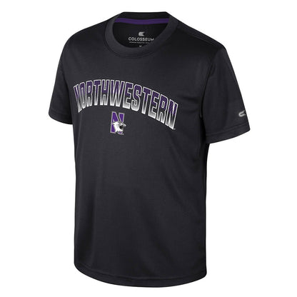 Northwestern University Wildcats Colosseum Youth Armada Black S/S Tee