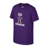Northwestern University Wildcats Colosseum Youth Kril Purple S/S Tee with Willie Over Northwestern Design