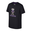 Northwestern University Wildcats Colosseum Youth Kril Black S/S Tee with Willie Over Northwestern Design