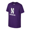 Northwestern University Wildcats Colosseum Youth Kril Lilac-Lavender S/S Tee with N-Cat Over Northwestern Design