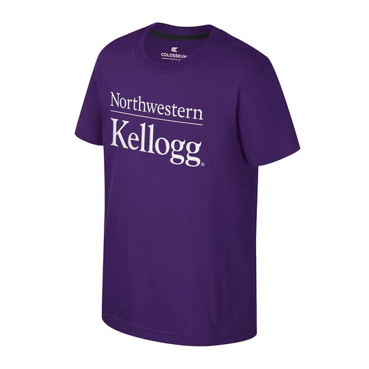 Northwestern | Kellogg Youth Colosseum Purple Short Sleeve Tee