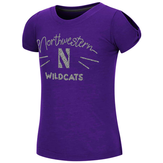 Northwestern University Wildcats Colosseum Girls Pebbles S/S Tee