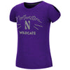 Northwestern University Wildcats Colosseum Girls Pebbles S/S Tee