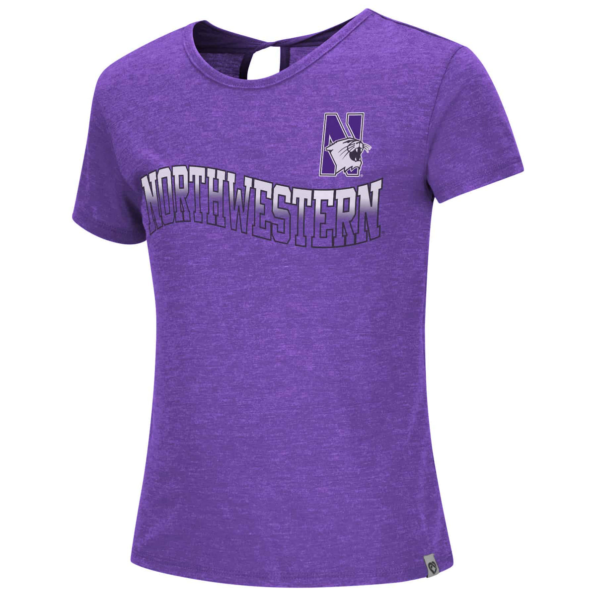 Northwestern University Wildcats Colosseum Girls Wilma Keyhole S/S Tee