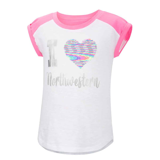 Northwestern University Wildcats Colosseum Girls Patty-Cake Tee