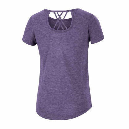 Northwestern University Wildcats Colosseum Girls Love To Laugh Strappy Tee - Back Side
