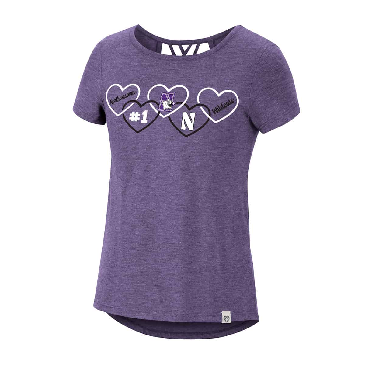Northwestern University Wildcats Colosseum Girls Love To Laugh Strappy Tee