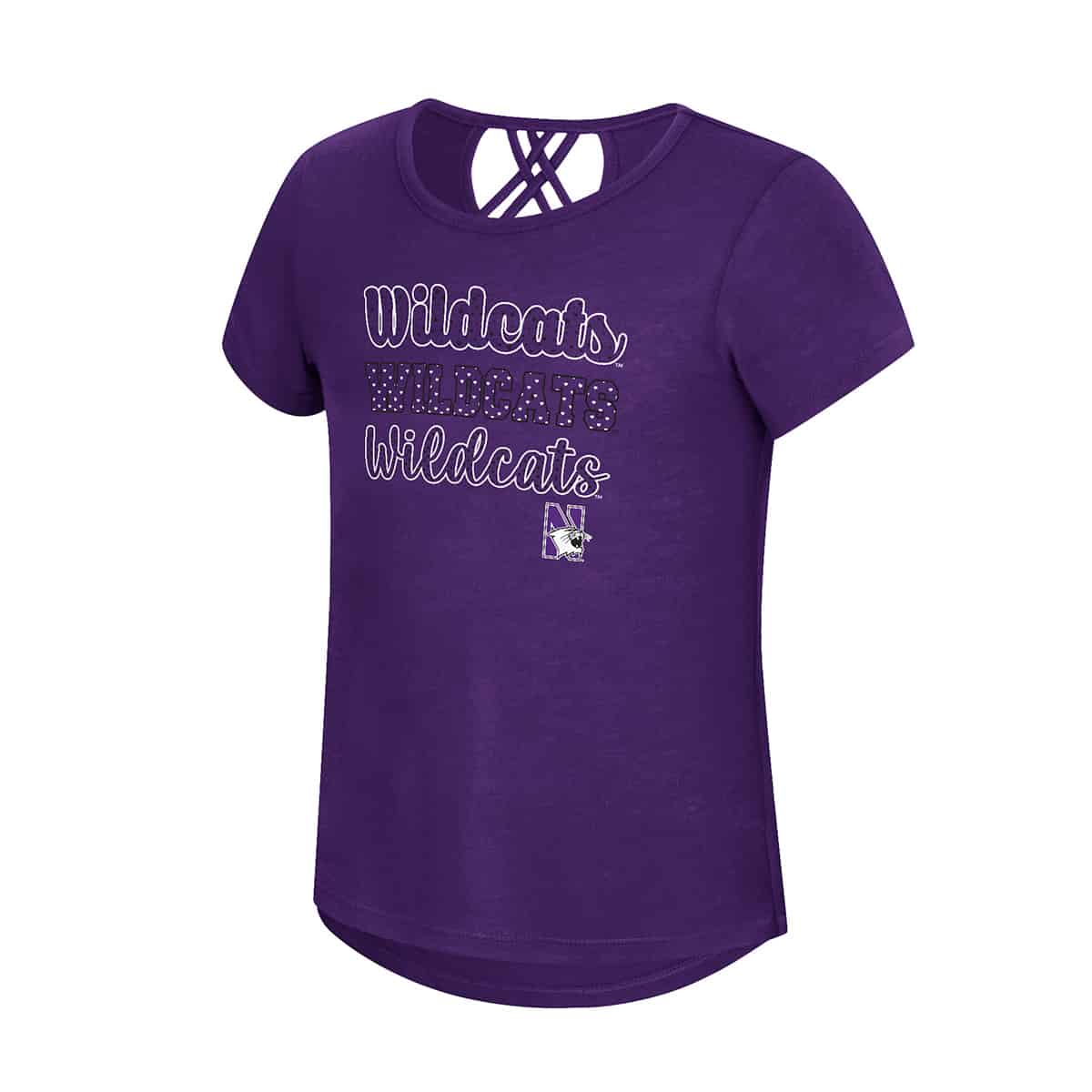 Northwestern University Wildcats Colosseum Youth Girls Katie Strappy Tee
