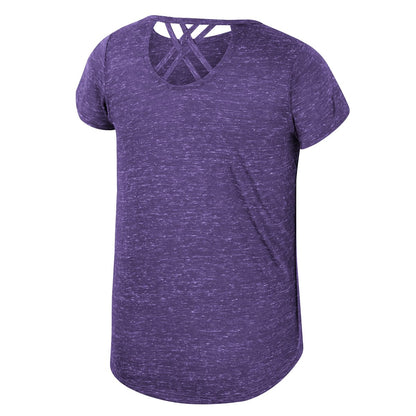 Northwestern University Wildcats Colosseum Girls Star Court S/S Tee-Back
